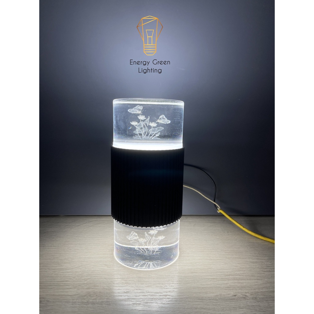 [Nhiều mẫu】Đèn Led Gắn Tường Energy Green Lighting Thủy Tinh 2 Đầu Cao Cấp - 3 Chế Độ Ánh Sáng Có Sọc