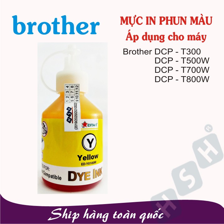 [GIÁ CỰC SỐC] Bộ 4 Màu Mực in phun Brother- Đen, Xanh, Đỏ, Vàng - Box