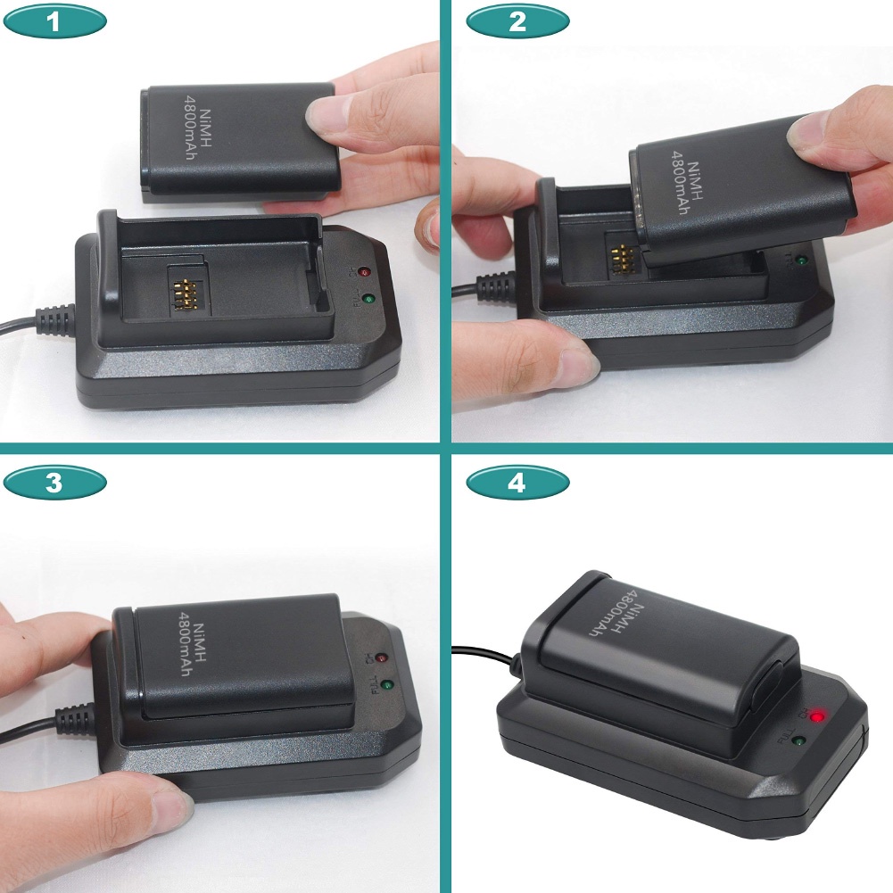 Đế sạc pin thay thế cho tay cầm điều khiển chơi game Xbox 360