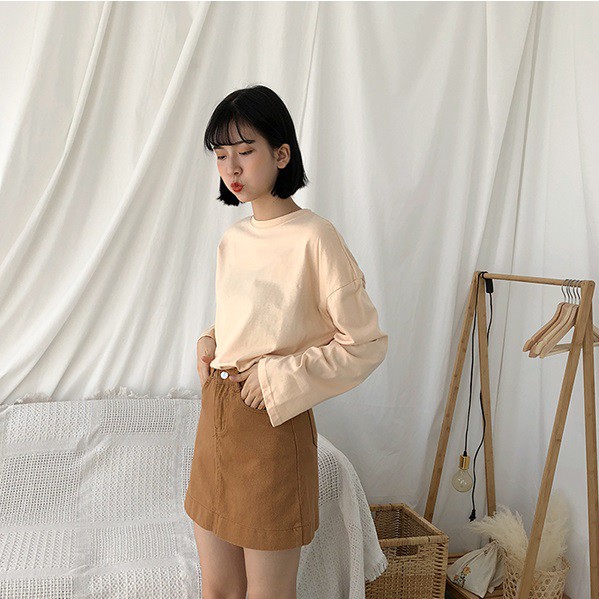 Chân Váy Kaki Jean Phom Chữ A Eo Cao_Nhiều Màu | BigBuy360 - bigbuy360.vn