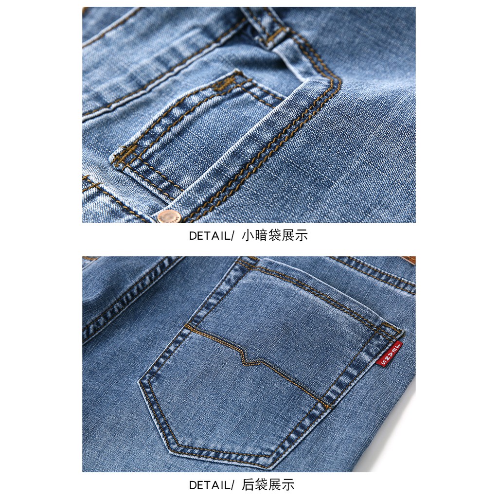 Quần Jeans Ống Đứng Chất Liệu Co Giãn Cho Nam Size 28-44