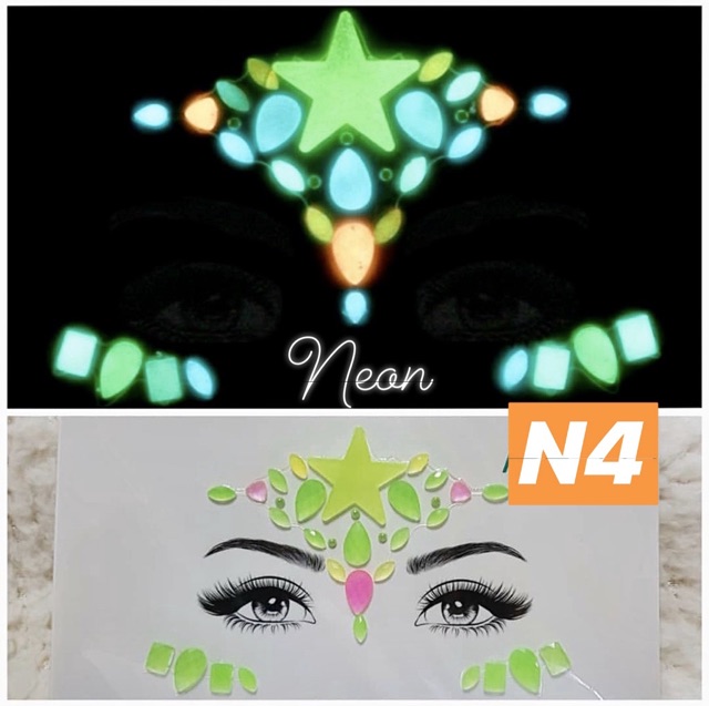Neon Face sticker ‼️Dán mặt Neon phát sáng trong đêm đi Rave Fes‼️ | BigBuy360 - bigbuy360.vn