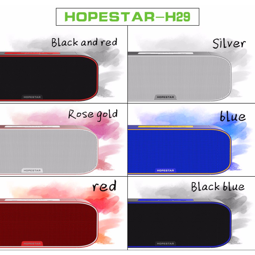 Loa bluetooth cao cấp HopeStar H29 - Âm thanh cực chuẩn - Kết nối 2 loa vào 1 thiết bị