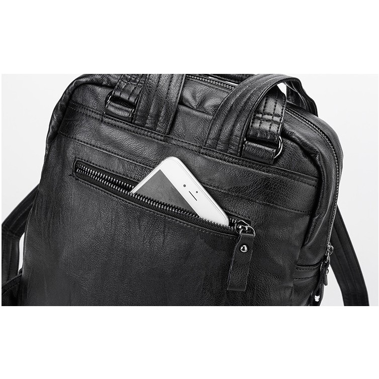 Balo CÔNG SỞ đựng được laptop khổ A4 hoặc Lap 13inch chất mềm form đẹp mã B78 - chỉ còn màu  ĐEN