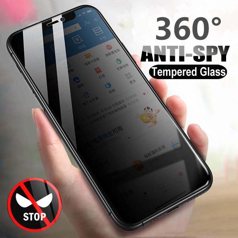 Ốp Điện Thoại Kính Cường Lực Bảo Vệ 360 Độ Chống Nhìn Trộm Cho Vivo Y31 2021 Y31S Y70S Y51S Y52S Y73S 2020 Y20 Y20S Y20i Y72 5G ° Miếng Dán Bảo Vệ Màn Hình Cảm Ứng Chống Trầy Xước