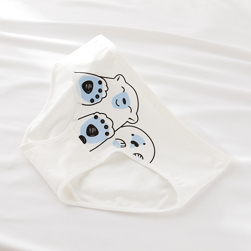 Set 5 quần lót nữ sinh hình gấu Mine chất cotton mềm mát co dãn thấm hút NuciFera