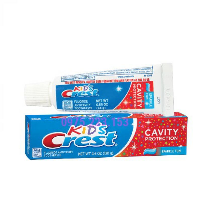 KEM ĐÁNH RĂNG CHO BÉ CREST KID'S MỸ - 130G