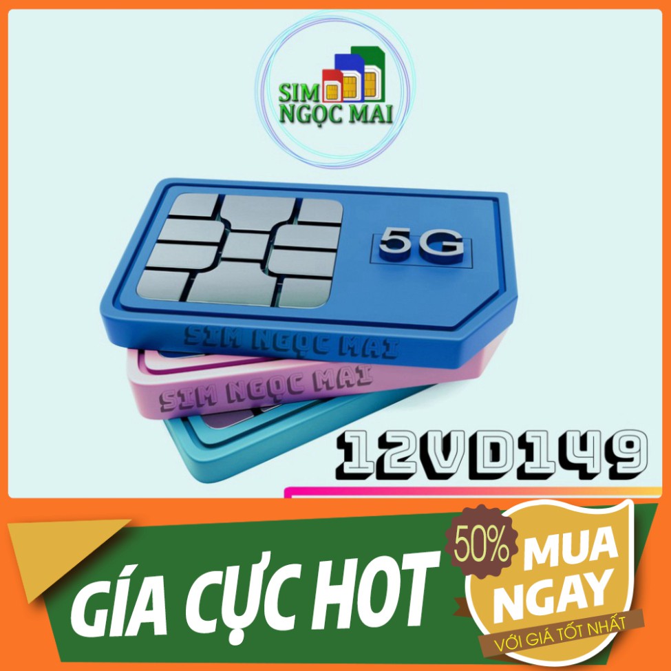 GIÁ CỰC HÓT  SIM 4G VINA VD89P, VD149  , FHAPPY TRỌN GÓI 12 THÁNG KHÔNG NẠP TIỀN - 4GB/NGÀY - 120GB/THÁNG DATA TỐC ĐỘ CA