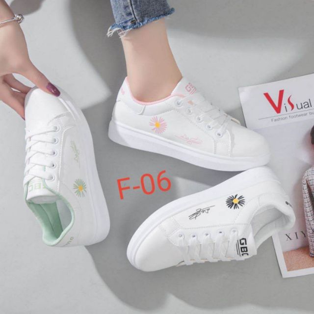 [Mã FAMAYWA2 giảm 10k đơn từ 50k] Giày Thể Thao Trắng Hoa Cúc Chữ Ký phun Hôp_FREEESHIP | BigBuy360 - bigbuy360.vn