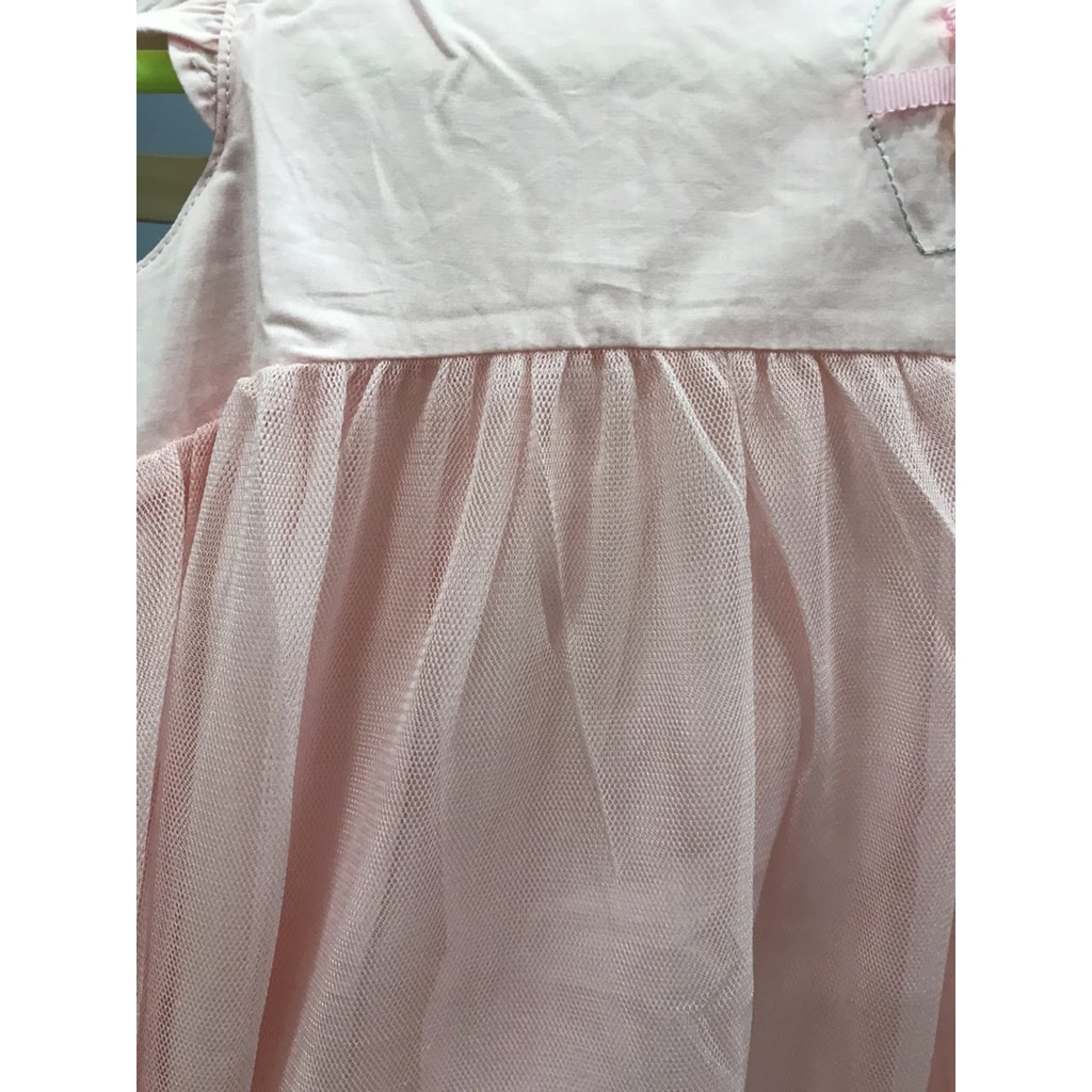 Váy chất thô màu hồng phấn dành cho bé gái 5 - 16 kg