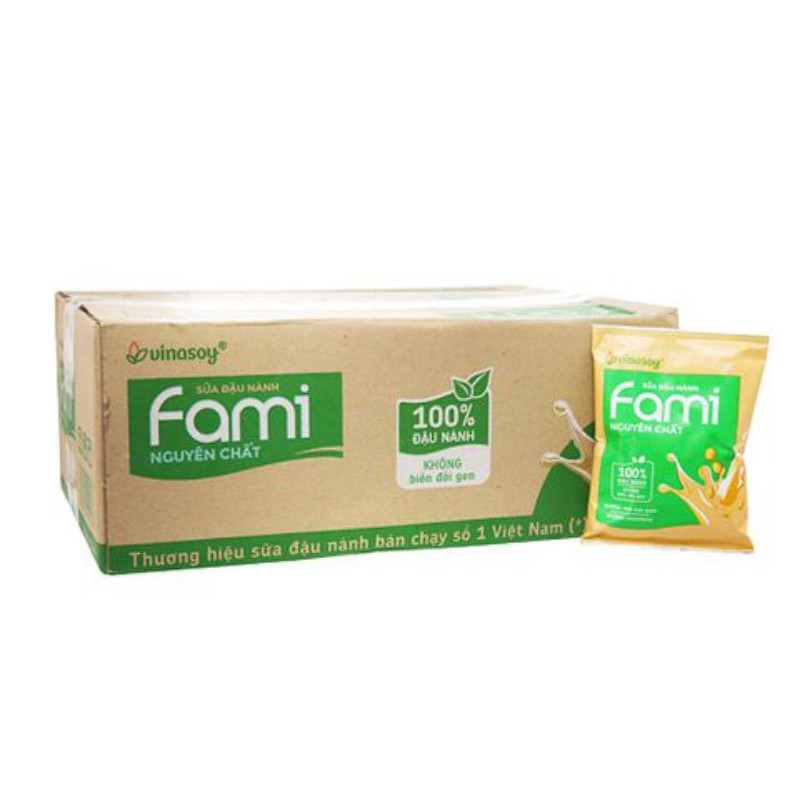Thùng 40 bịch sữa đậu nành Fami nguyên chất 200ml