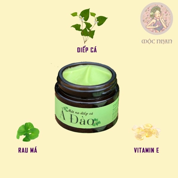 Mặt nạ diếp cá Ả Đào Mộc Nhan Natural giảm mụn nám,tàn nhang 50gr