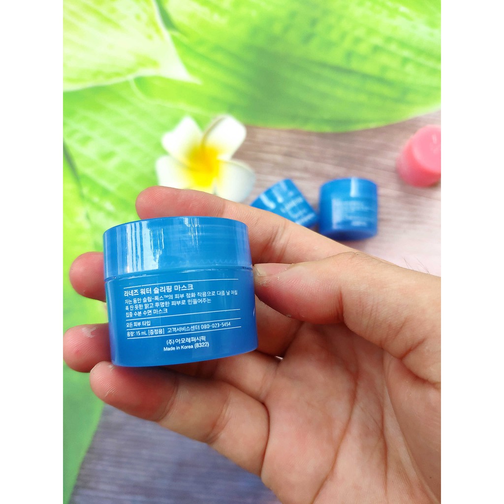 Mặt Nạ Ngủ cấp nước Laneige Water Sleeping Mask Mini Xanh Hàn Quốc 15ml