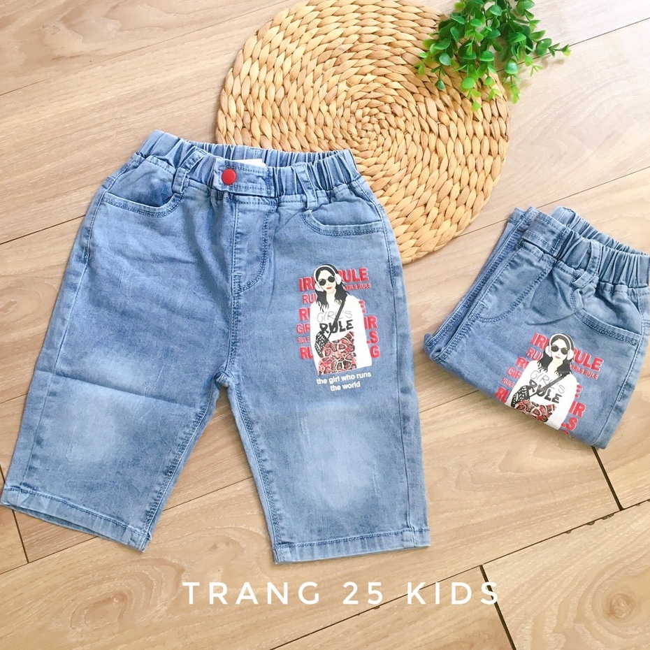 Quần Jean Lửng Cho Bé Gái, jean vnxk cao cấp co giãn mạnh - Trang 25 kids - K143