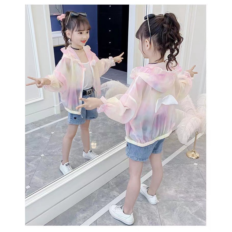 Soffny Áo khoác gió thời trang xuân thu cho bé gái