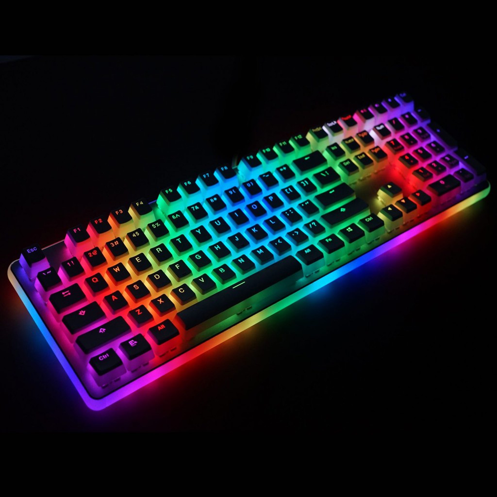 [Mã SKAMSALE03 giảm 10% đơn 200k] SET KEYCAP PUDDING NHỰA PBT XUYÊN LED 104 PHÍM