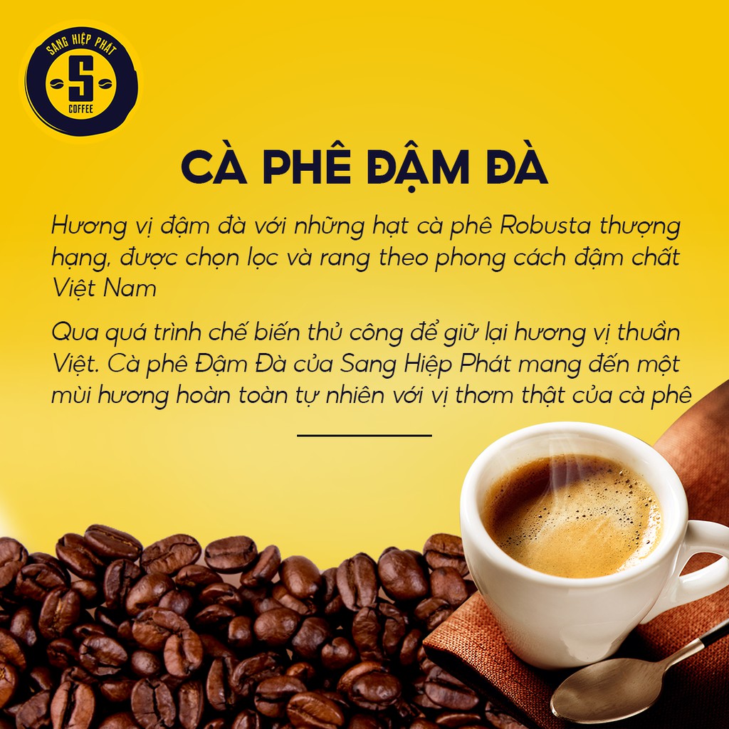 Cà phê Robusta & Culi nguyên chất rang mộc 100% vị đắng mạnh hậu ngọt thơm nồng dùng pha phin từ SaTi Coffee | BigBuy360 - bigbuy360.vn