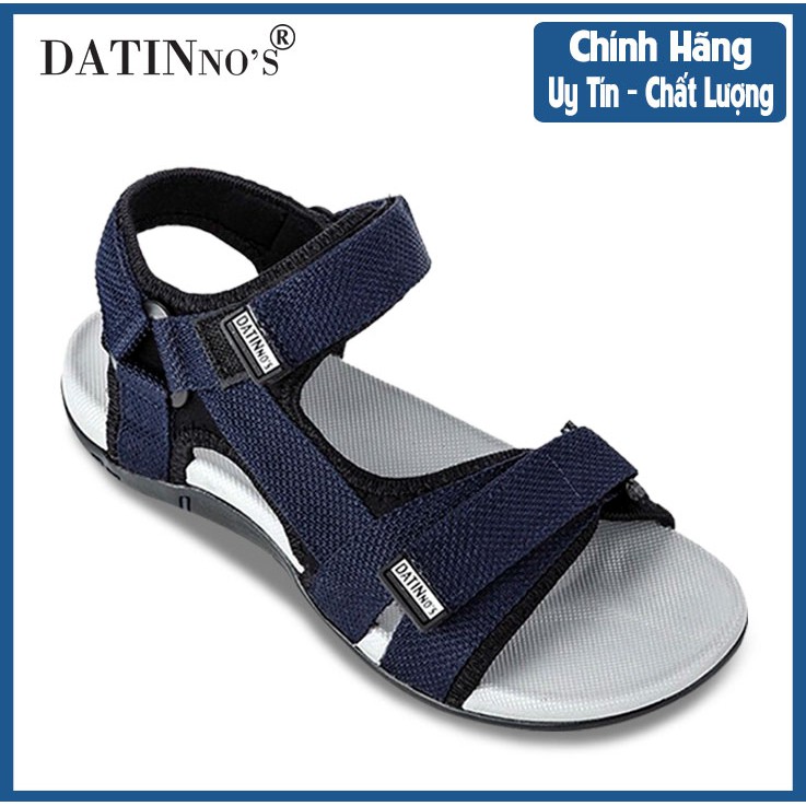 Giày Sandal Nam Quai Ngang Thời Trang DATINNOS (BẢO HÀNH CHÍNH HÃNG 12 THÁNG) SDDN105 - đen xám xanh