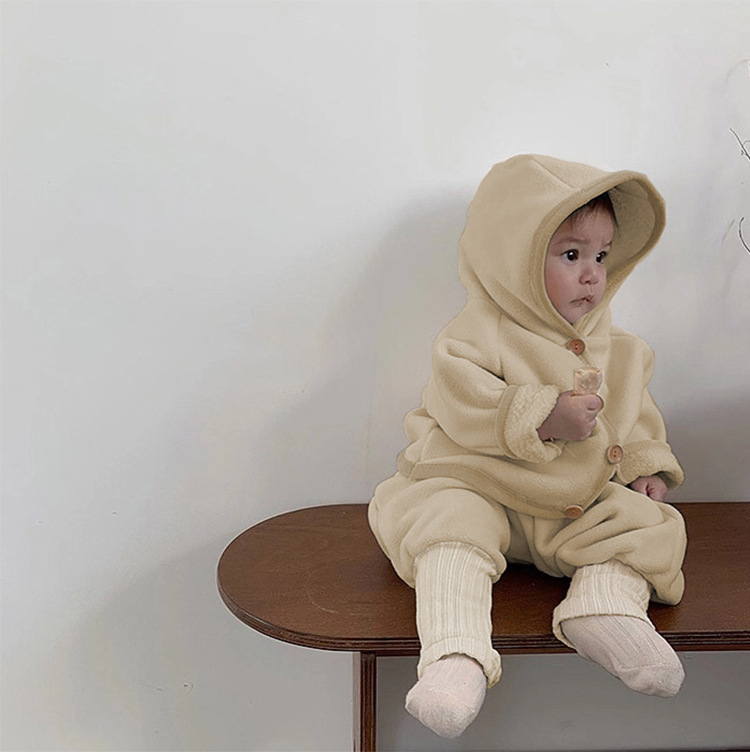 Bộ Áo Khoác Hoodie Dày Và Quần Theo Phong Cách Mùa Đông 2020 Dành Cho Bé