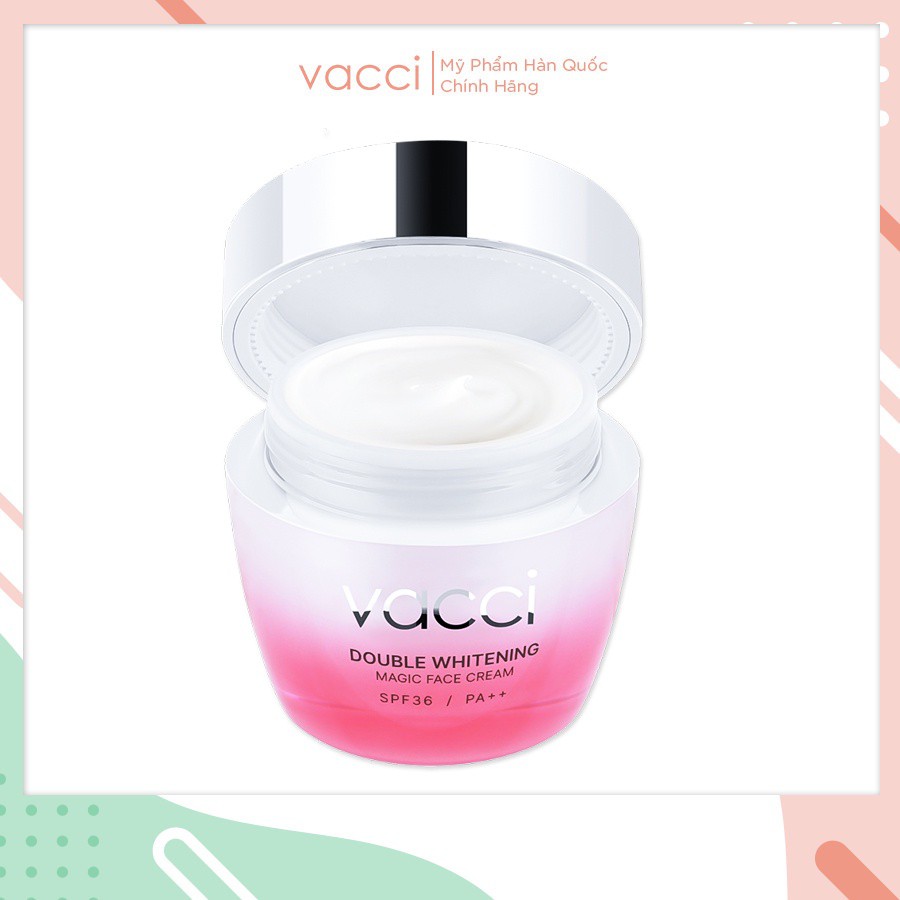 Kem Dưỡng Trắng Nâng Tone Da Mặt Vacci Double Whitening Magic Face Cream 50ml