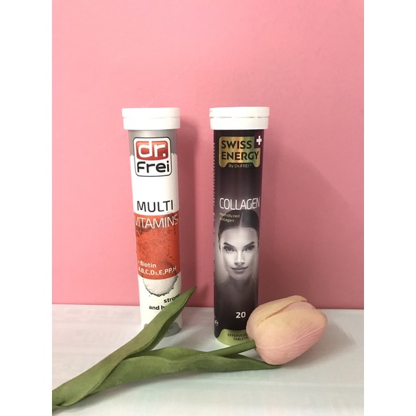 Collagen cá biển sâu tự nhiên - Viên Sủi SWISS DR.FREI làm đẹp da, da săn chắc, căng bóng ngậm