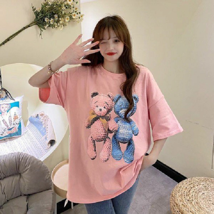 Áo thun in hình con gấu Mã: AX4202