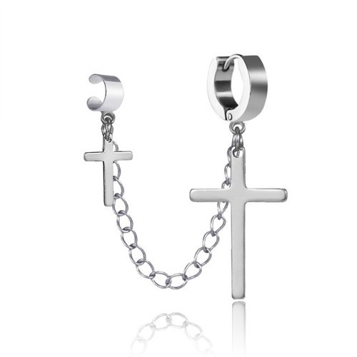 Bông Tai Nam Nữ Kẹp Vành Tai Titan Không Đen TT 2444 - 1 Cái