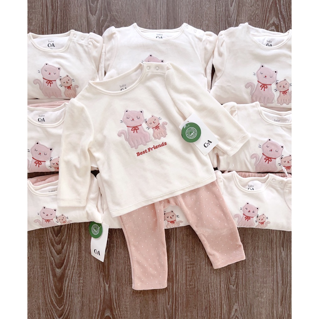 Bộ nỉ nhung C&A hình mèo