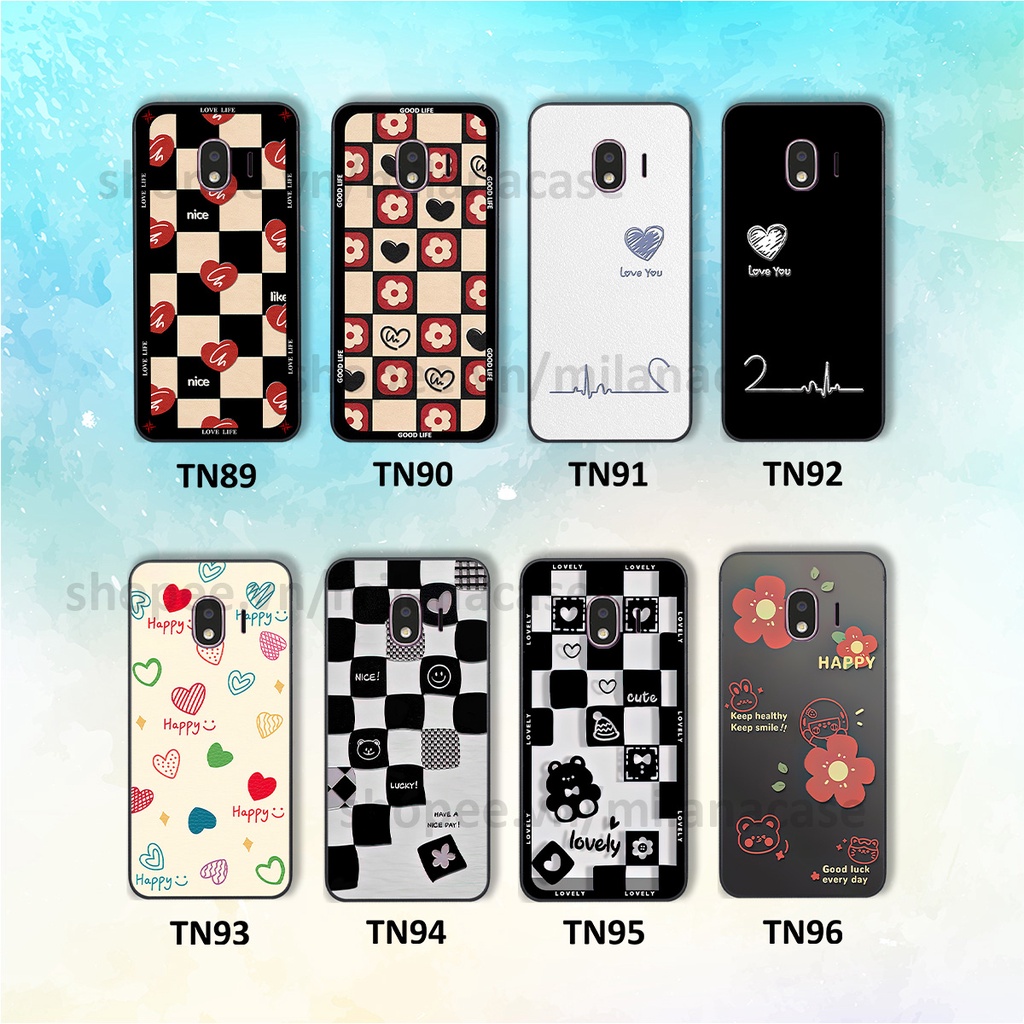 Ốp Samsung J4 2018 in hình caro trái tim siêu đẹp, siêu nét đầy phong cách cá tính