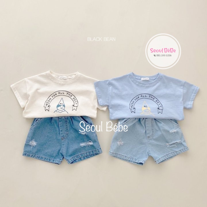 Áo phông Wish Tshirt cho bé 13-19kg hãng Blackbean hè 2022