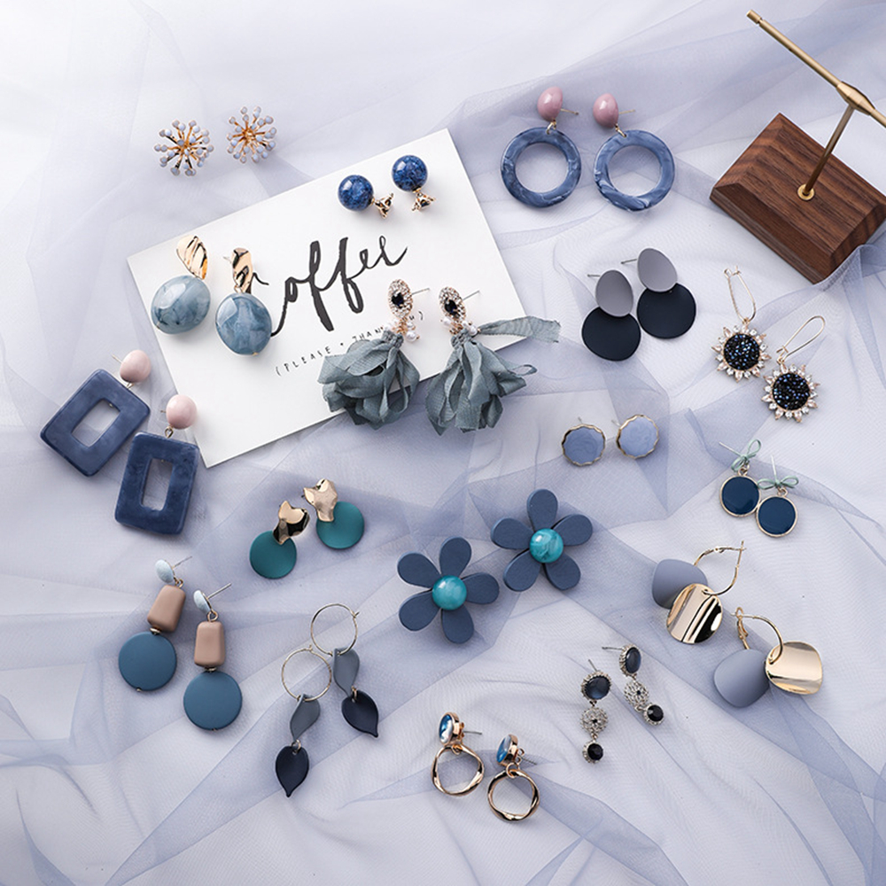 Đôi Khuyên Tai Acrylic Họa Tiết Hình Học Thời Trang Hàn Quốc Mihan1