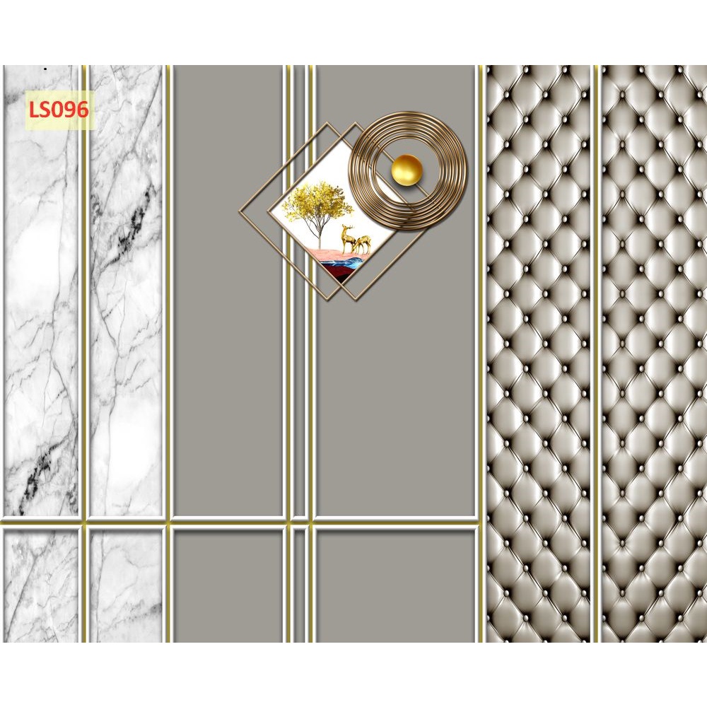 Phông Nền Lam Sóng Dán Phòng Khách, dán tường bao đẹp, chất lượng cao 3D 5D