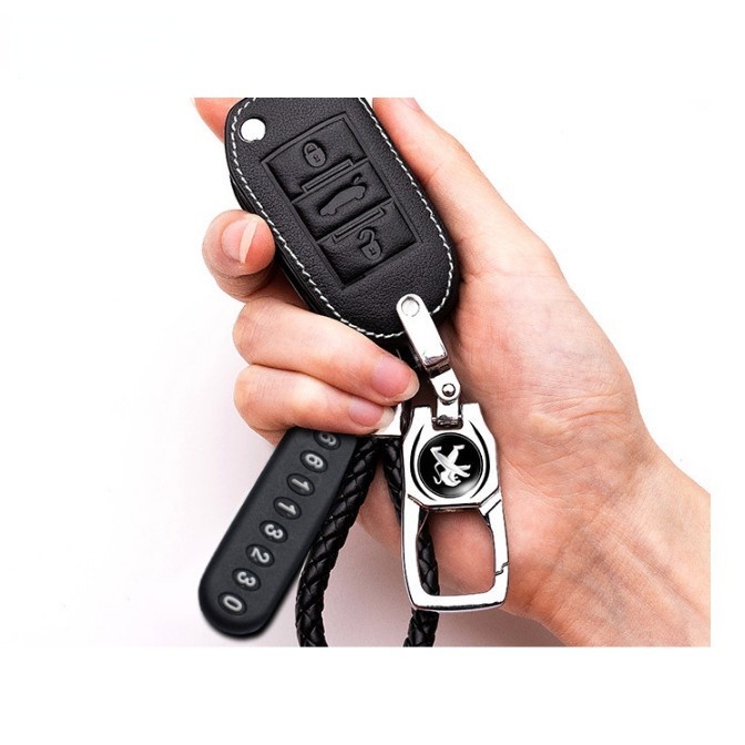 Vỏ Da Bảo Vệ Chìa Khóa Xe Hơi Peugeot 2008,3008,5008 Ốp