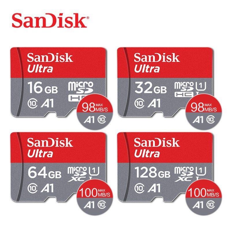 Thẻ nhớ 64GB 32GB 16GB Micro SD SanDisk tốc độ 100 MB/s chuyên dụng cho camera smartphone loa đài BẢO HÀNG 5 NĂM