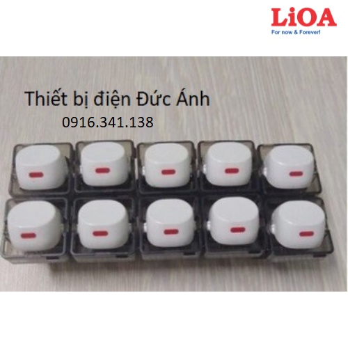 Hạt công tắc tròn LiOA 1,2 chiều nhựa trắng 10A -20A