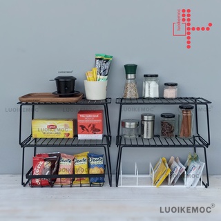 Kệ Xếp Tầng Đa Năng Màu Đen - Kích thước 30*14*15.5cm - LUOIKEMOC