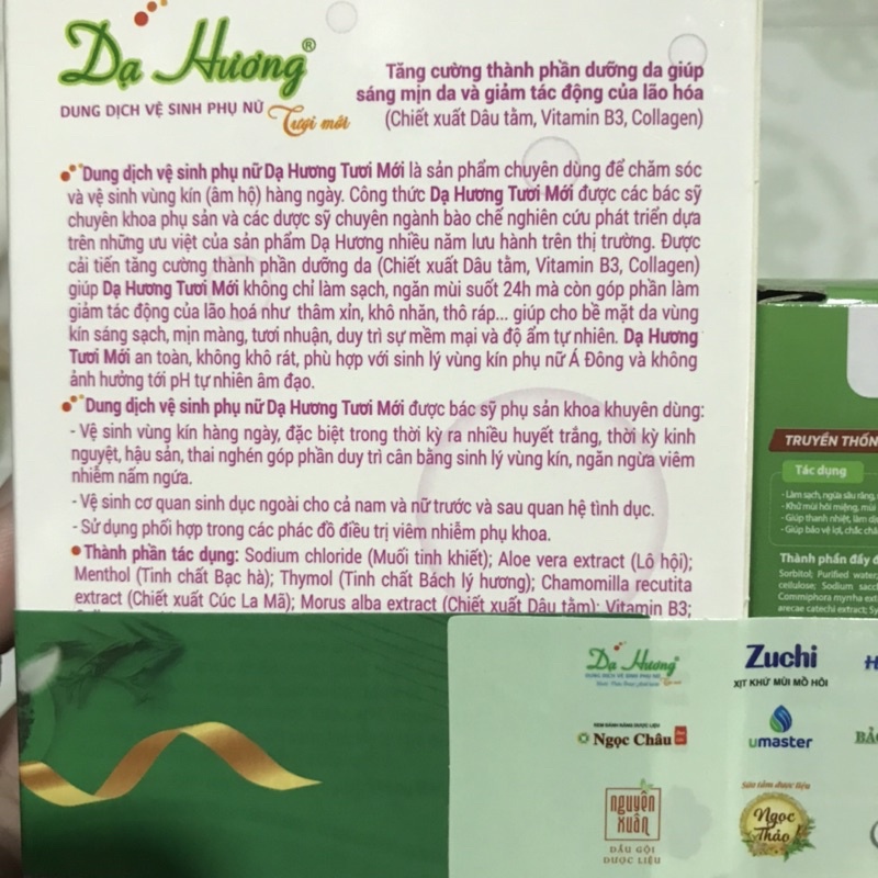 Dung dịch vệ sinh phụ nữ Dạ Hương 100 ml- date 13/9/2024