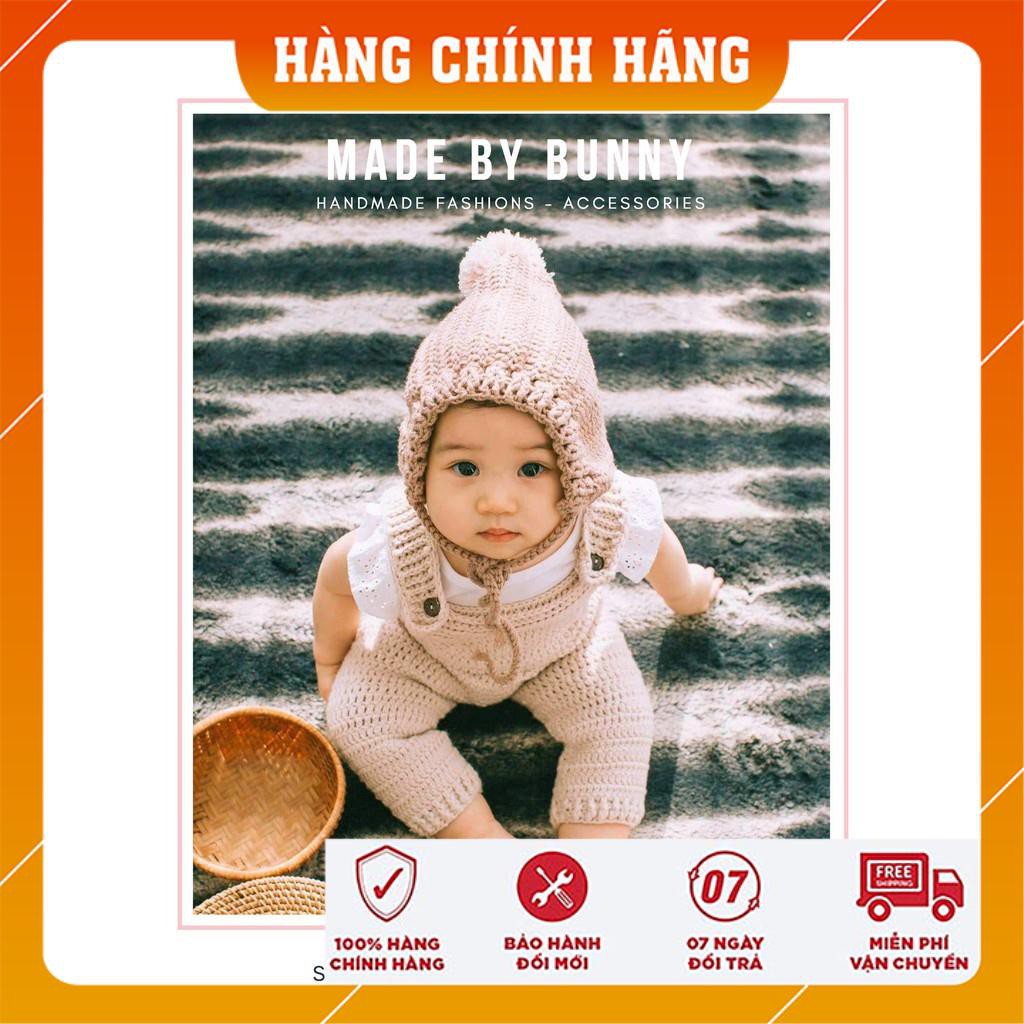 [Chinh Hang] [Xả Hàng] Mũ móc thủ công - Quà Tặng Cho Bé - Winter hat - Made By Bunny - Giầy Trẻ em sơ sinh