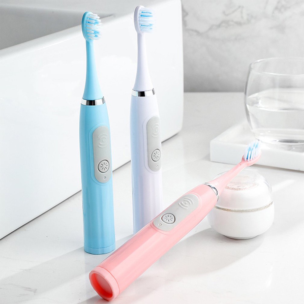 Bàn Chải Đánh Răng Điện Siêu Âm 1Aa 2 Đầu Siêu Âm Mềm Chăm Sóc Răng Miệng Cho Người Lớn Và Trẻ Em