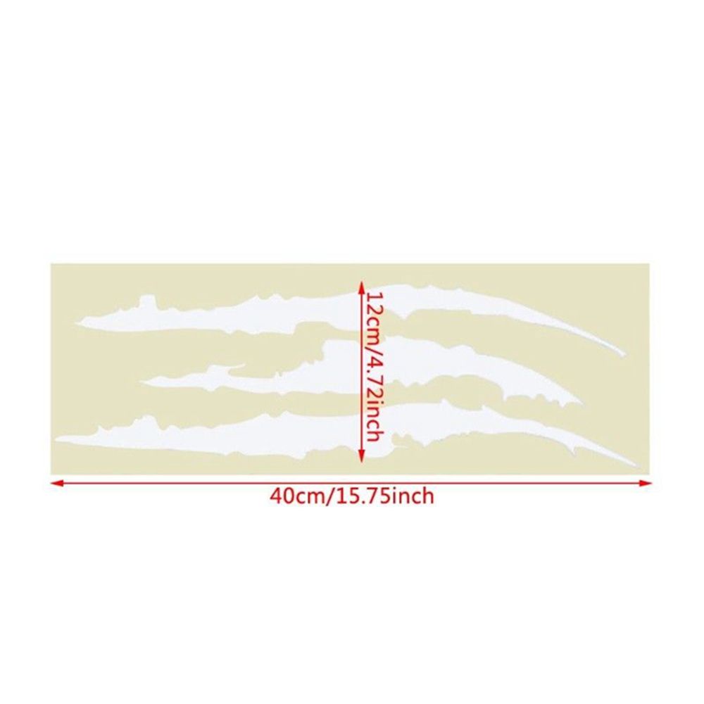 Miếng dán trang trí đèn pha xe hơi hình sọc xước màu sắc phản quang độc đáo 40x12cm