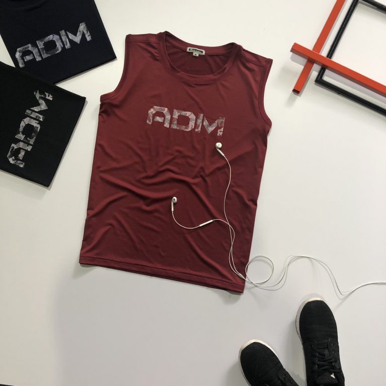 Áo thun thể thao ADM sát nách nam