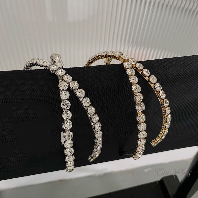 GETNOIVAS Cài tóc đính đá lấp lánh thời trang cho nữ 15cm