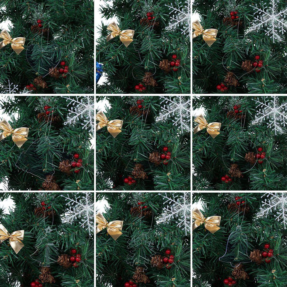 KUNHEV Set 10 Hoa Mẫu Đơn Trong Suốt Trang Trí Cây Thông Noel DIY