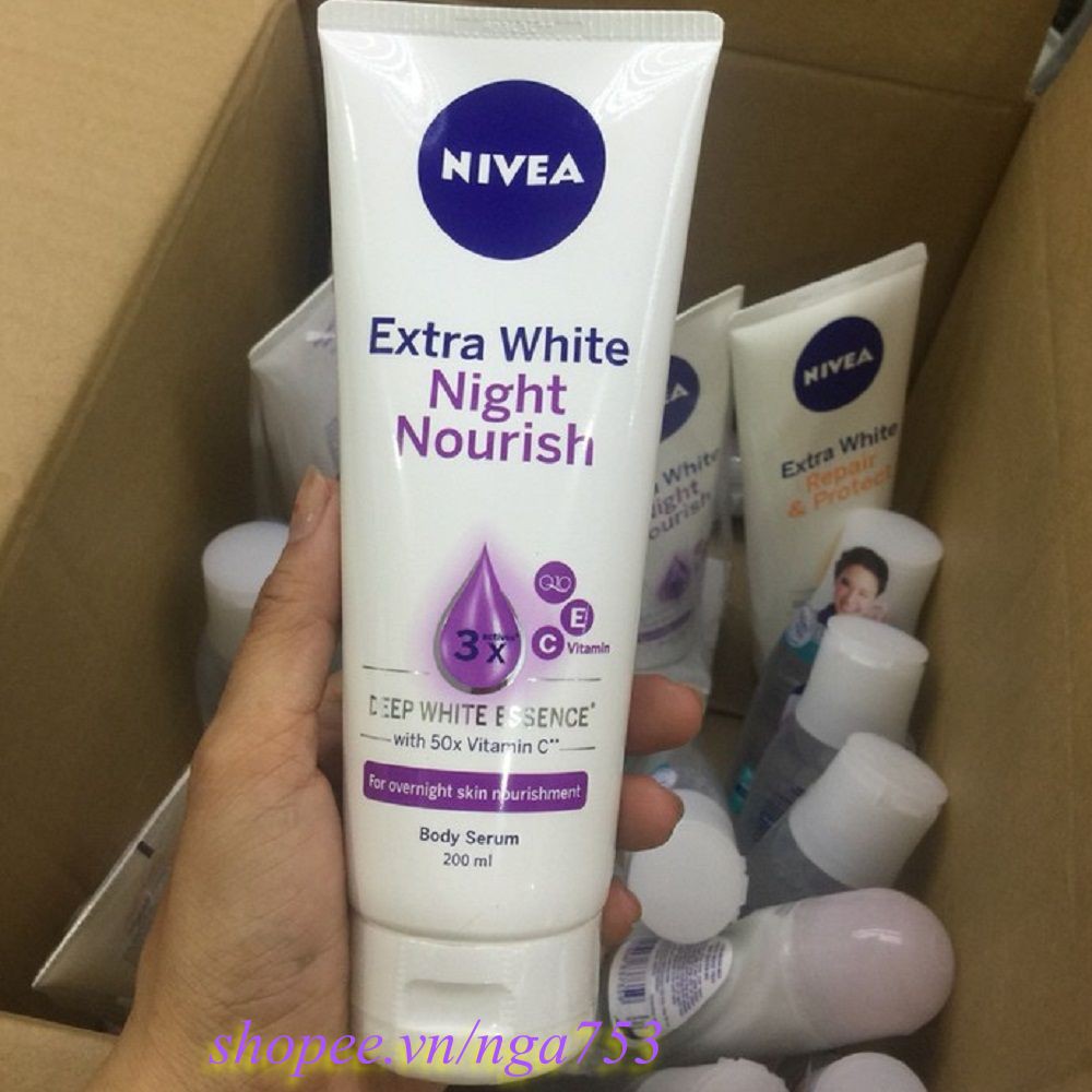 Serum Dưỡng Thể Nivea 200ml Trắng Da Ban Đêm - 89122, shop 99k Cung Cấp Và Bảo Trợ.