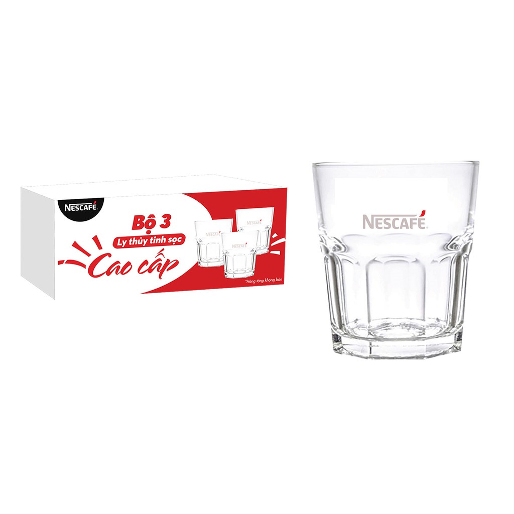 Bộ 3 ly sọc khía Nescafé