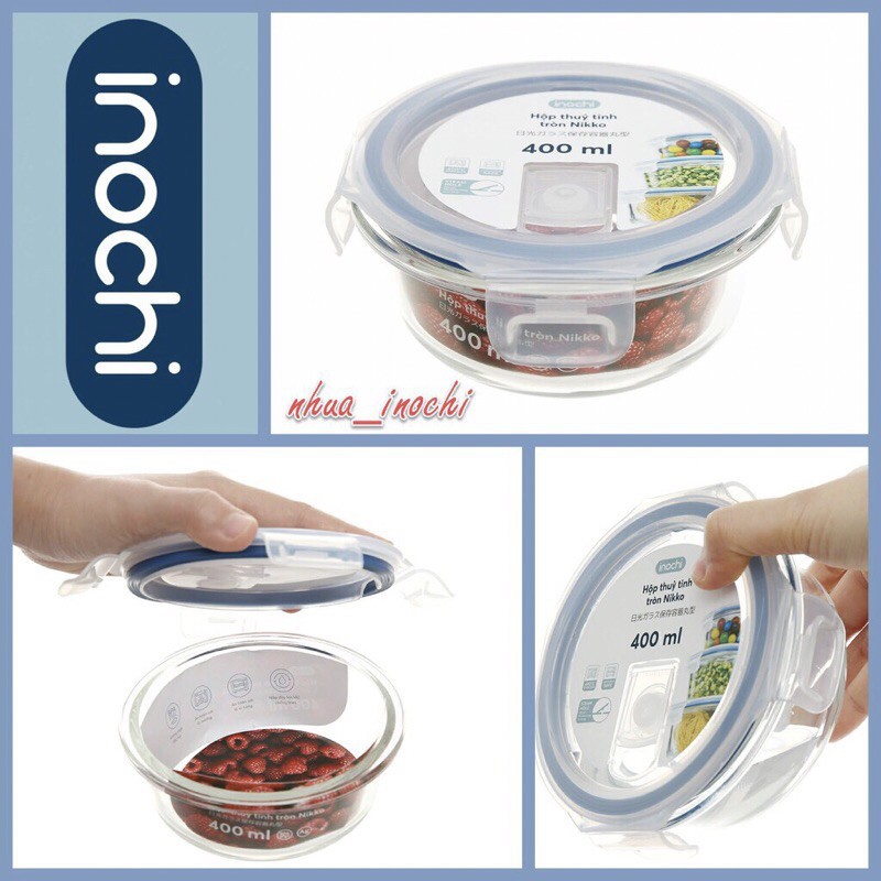 Hộp thủy tinh chịu nhiệt Nikko 400ml - 620ml - 950 ml | BigBuy360 - bigbuy360.vn