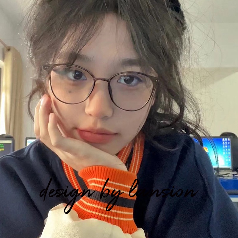 JIUERBA Mắt Kính Gọng Kim Loại Tròn Chống Bức Xạ Phong Cách Vintage Thời Trang Cho Nam Nữ