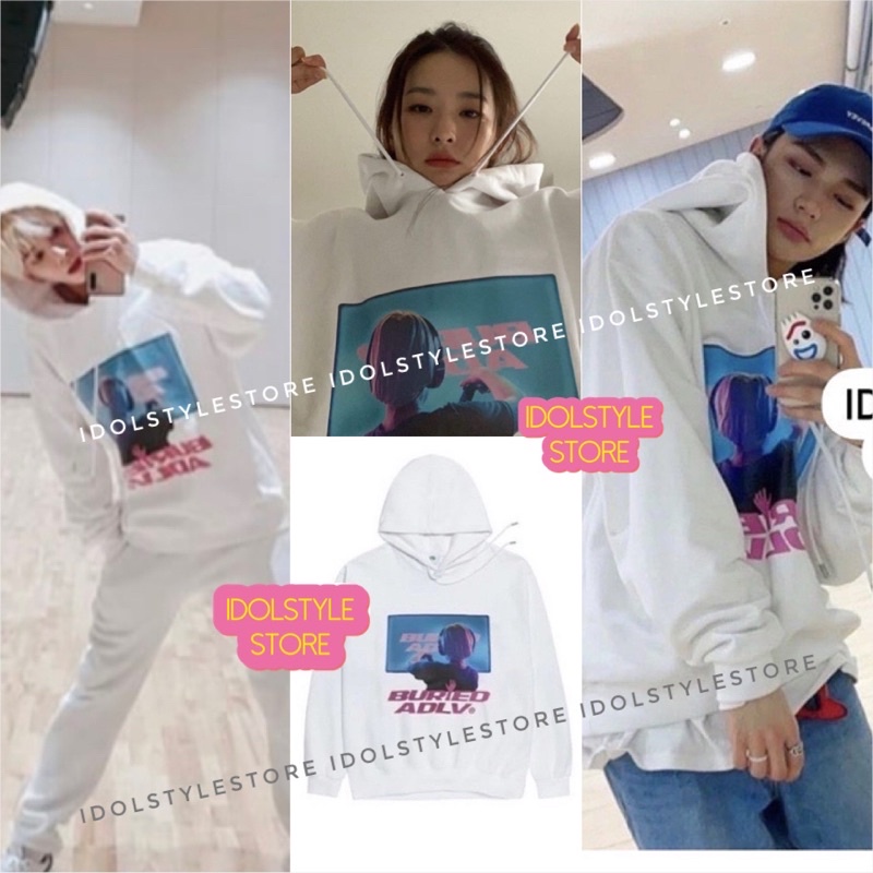 áo nỉ mũ Buried của Hyunjin Straykids , Taehyun TXT , Seulgi Redvelvet