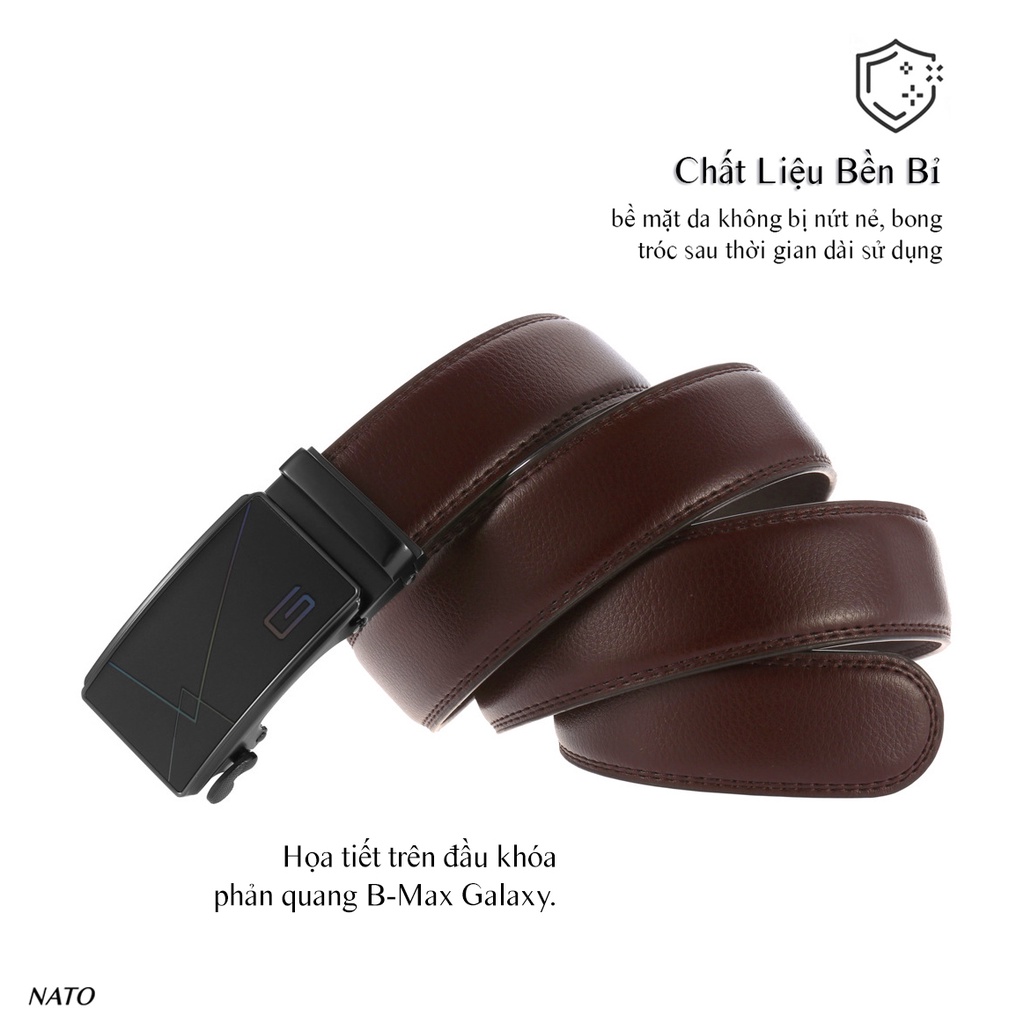 Thắt Lưng Nam THO Khóa Tự Động Da Bò Thật Cao Cấp Bền Đẹp Sang Trọng Công Sở Thời Trang Đi Làm Học Dây Nịt Tăng NATO