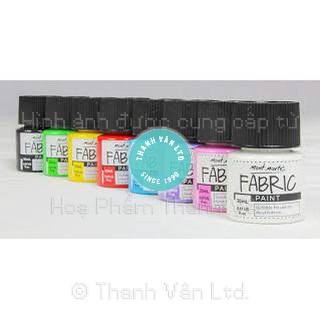 Màu vẽ vải Mont Marte - Fabric Paint 12 màu 20ml ( Hàng Chính Hãng )